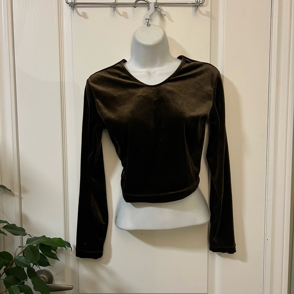 Elegant Velvet Long Sleeve Top